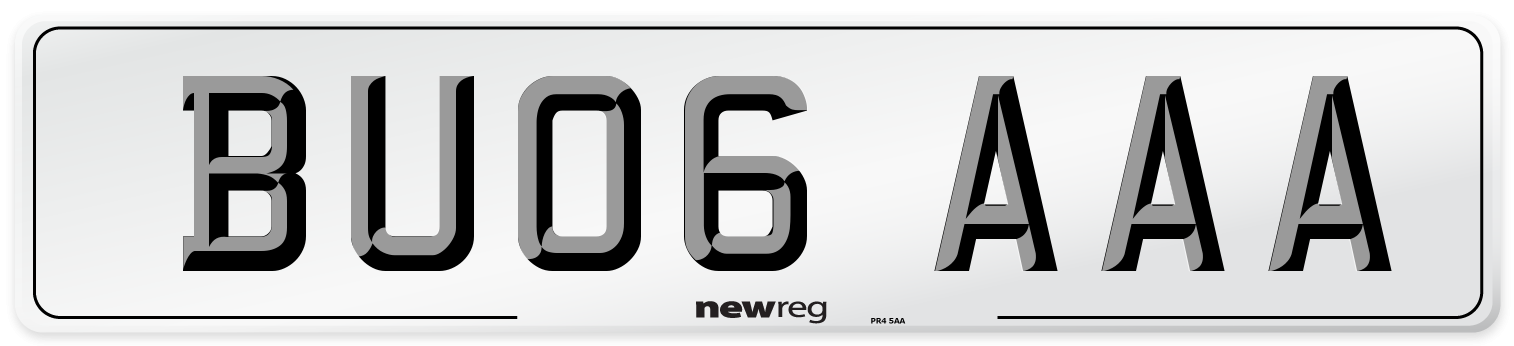 BU06 AAA Number Plate from New Reg